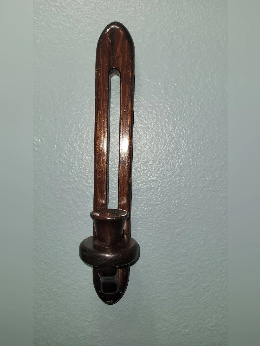 Wooden Wall Candle Sconces - Brown